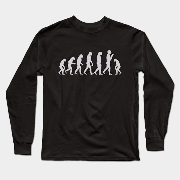 Funny Evolution Theory Humor Long Sleeve T-Shirt by PlanetMonkey